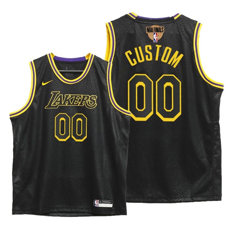 Youth Los Angeles Lakers Custom #00 NBA Inspired Mamba 2020 Western Conference Champions Finals Black Basketball Jersey STI3183DY